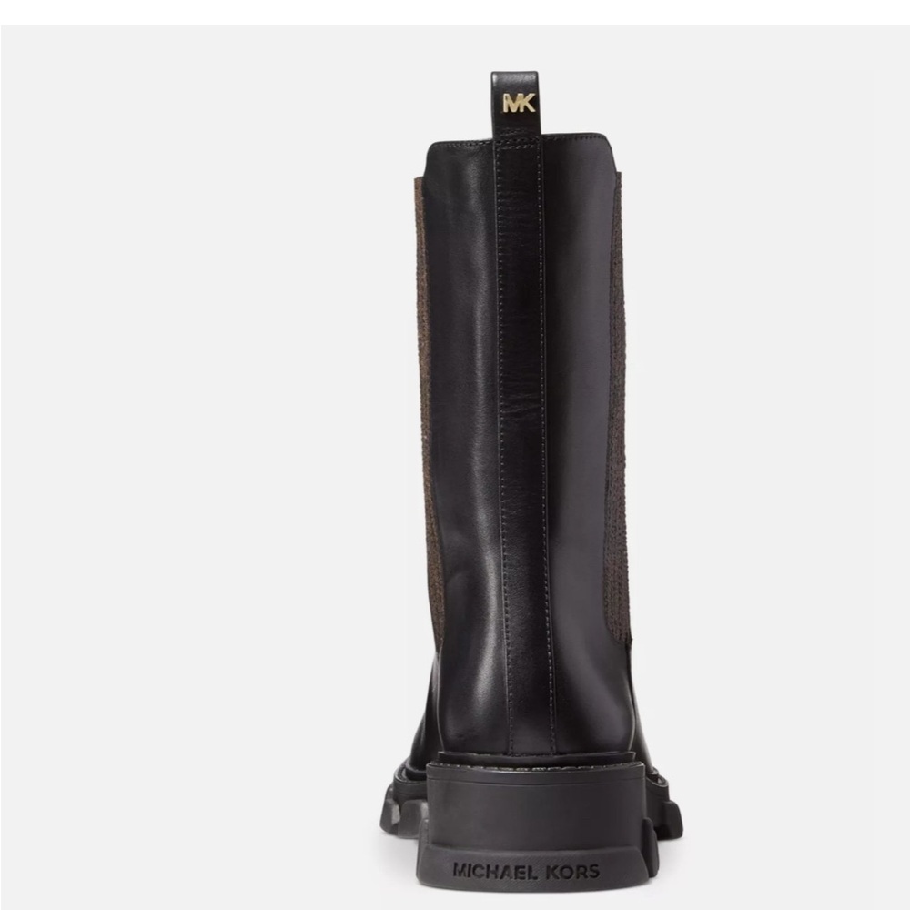 MICHAEL MICHAEL KORS Womens Black Back Pull-Tab Ridley Leather Chelsea size 9 - Picture 2 of 10